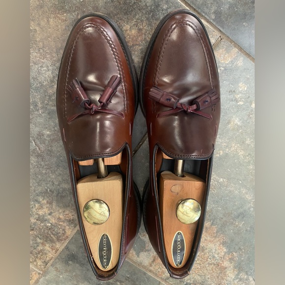 Allen Edmonds Burgundy Grayson Tassel Loafers Shell Cordovan - Picture 3 of 6
